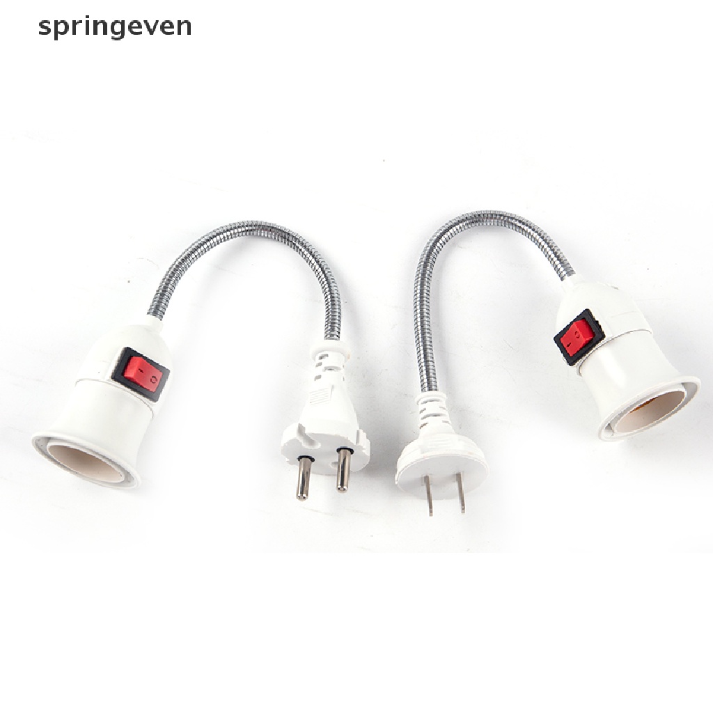 Springeven E27 插座燈泡座燈座帶開關歐式美式插頭燈座 RFT