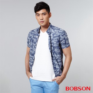 BOBSON 男款迷彩布襯衫25001-53