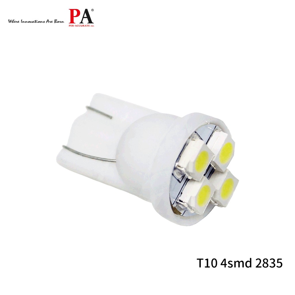 【PA LED】T10 4晶 SMD LED 儀表燈 室內燈 冷氣燈 車門燈 小燈 牌照燈 11色可選