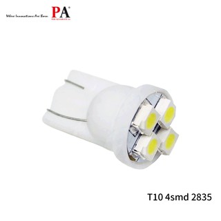 【PA LED】T10 4晶 3528 SMD LED 白光 儀表燈 室內燈 冷氣燈 車門燈