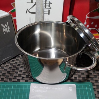 WMF 16公分16cm 雙耳湯鍋 含不鏽鋼上蓋 18-10不鏽鋼 容量2公升 深度約9.5公分