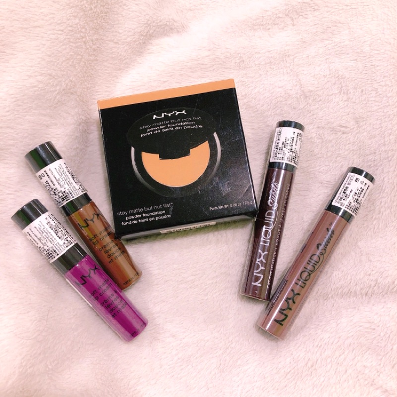 超值組：NYX粉餅+復古唇釉+柔霧唇釉（即期品）