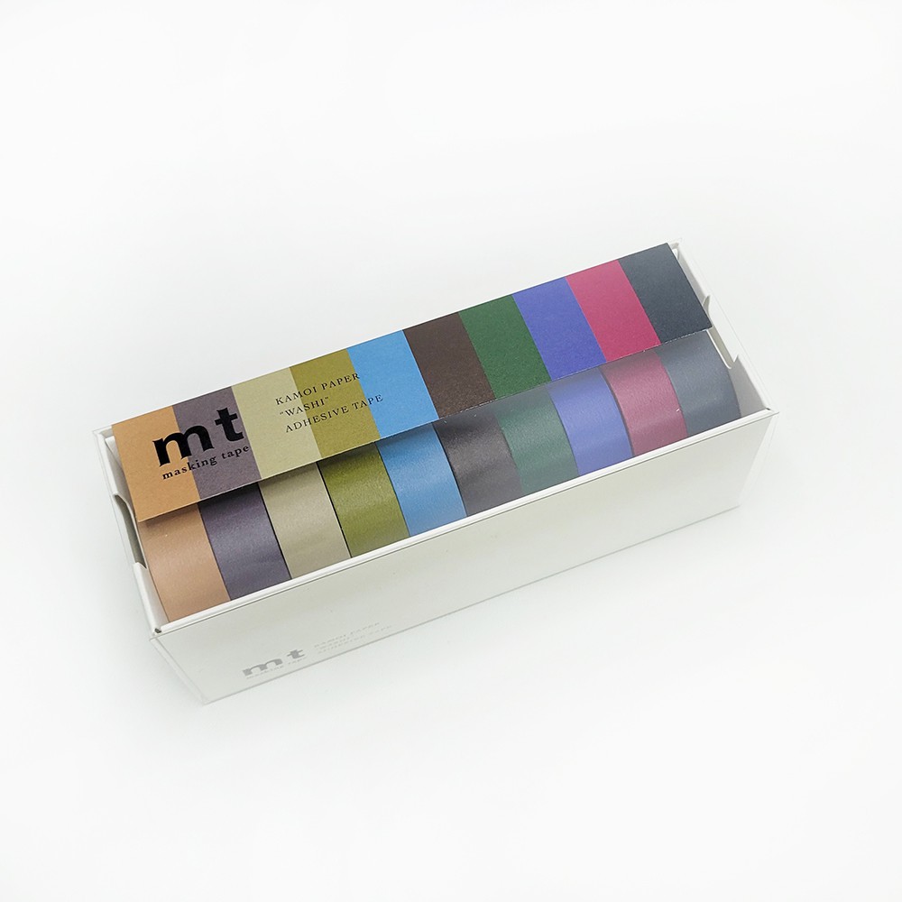 mt 和紙膠帶 10色盒裝組 / 暗色 (MT10P004R) / 7m新版