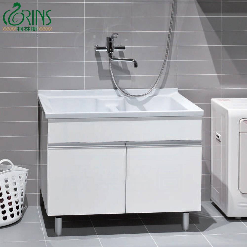 《CORINS 柯林斯》90cm 人造石洗衣槽浴櫃組 GN-90A 單槽 / GN-90B 雙槽【都會區免運費】