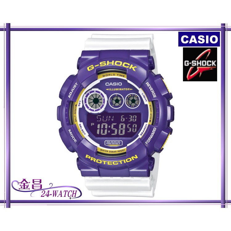 CASIO_G-SHOCK # GD-120CS-6 限量全新台灣公司貨玩酷撞色(紫白)＊24-WATCH_金昌