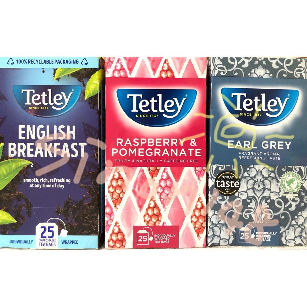 現貨 Tetley 泰特利 英式早餐茶/英式伯爵茶/紅石榴莓果茶 早餐茶 伯爵茶 水果茶 茶包 紅茶