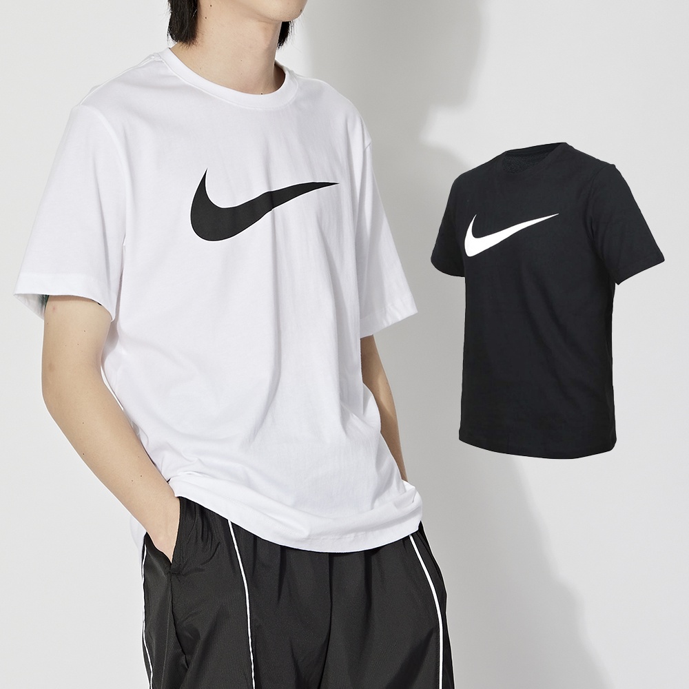 Nike Nsw Tee Icon Swoosh 男子 黑白 運動 短袖 上衣DC5095-100 DC5095-010