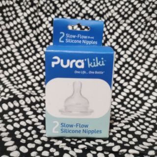 Pura kiki 寬口防脹氣奶嘴 緩慢 (0+個月/3+個月) 二入 low flow