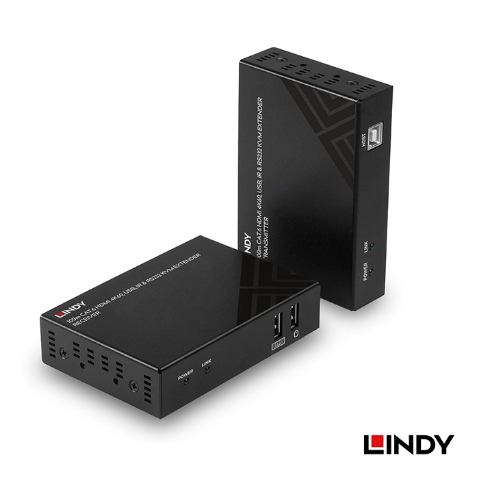 LINDY 林帝 HDMI2.0 &amp; USB CAT.6 KVM延長器, 100M (39382)