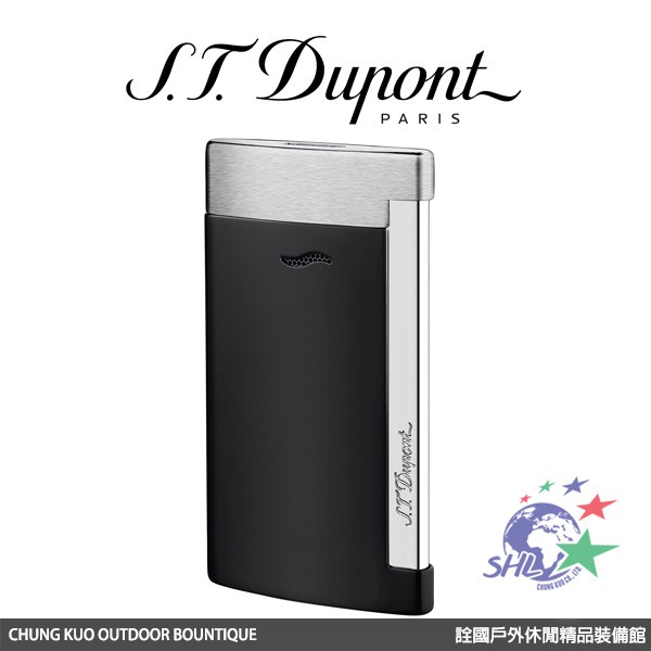 詮國 - S.T. Dupont 法國都彭頂級打火機 slim 7 輕薄防風噴射打火機 / 啞光黑 / 27710