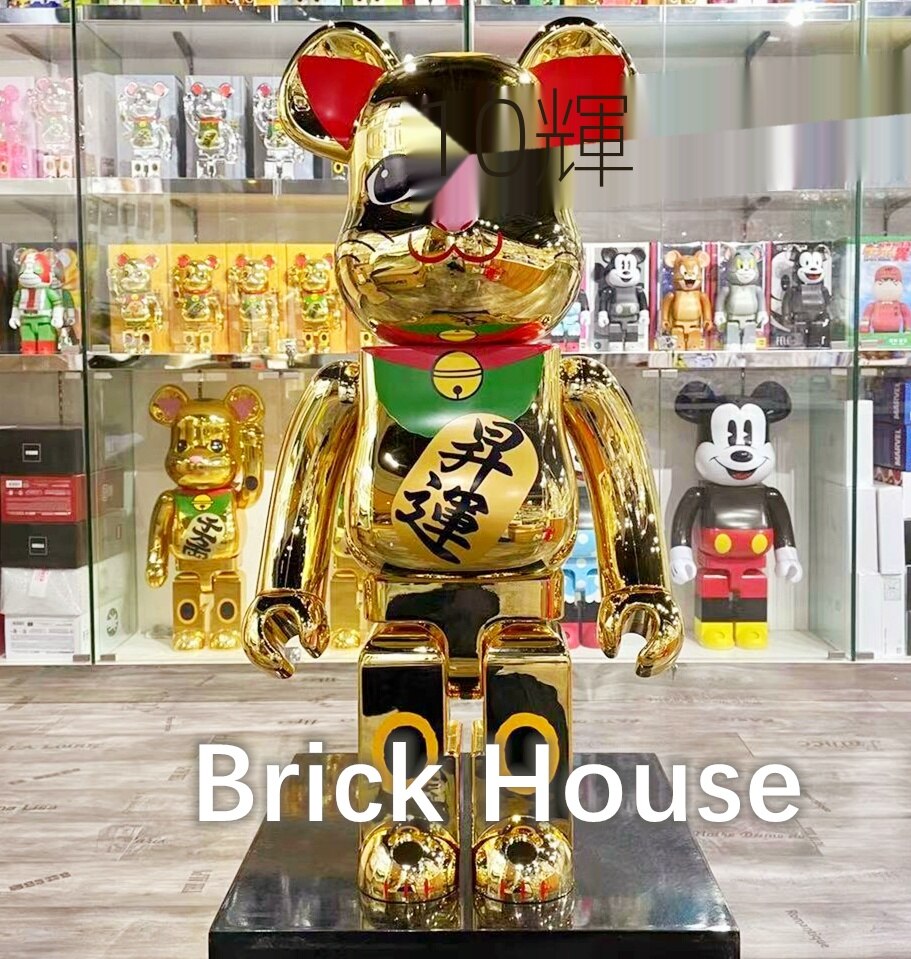 Bearbrick Be Rbrick 1000 金色電鍍招財貓升運 蝦皮購物
