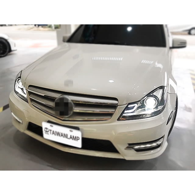 &lt;台灣之光&gt;全新 BENZ W204 11 12 13年小C 大燈 頭燈組 鹵素 升級 LED款 C180 C250