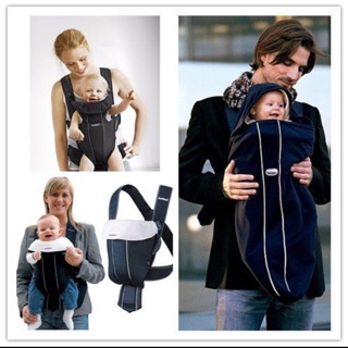 瑞典 Baby Bjorn透氣網眼嬰兒背巾+防風罩=2980