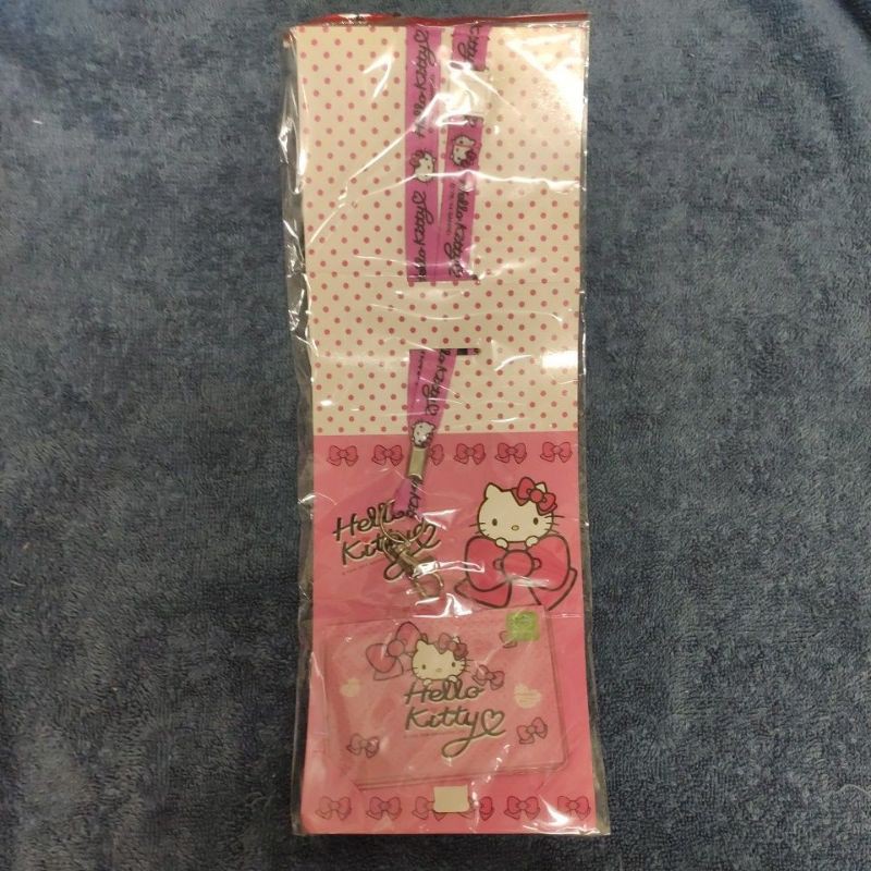 絕版品 Hello Kitty 凱蒂貓 識別證掛帶 可拆式 粉色 粉紅 識別證帶