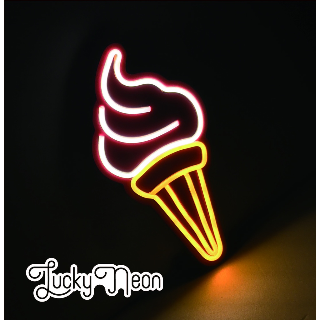冰淇淋燈🌈霓虹燈訂做🌈LED軟霓虹燈🌈台灣設計與製作🌈Lucky Neon幸運霓虹🌈吉他光明燈