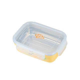 黃色小鴨不鏽鋼密封方餐盒
