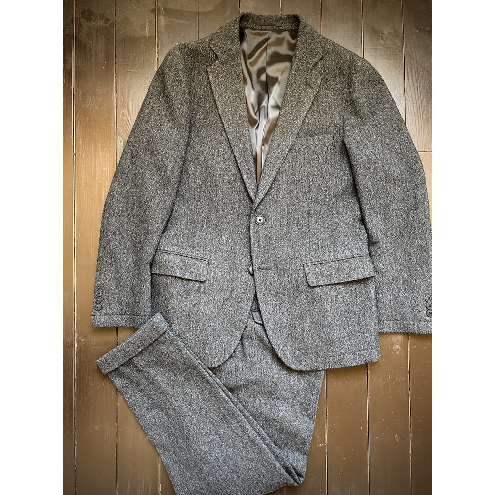 【二手】United Arrows Green Label Relaxing Tweed Suit 毛呢 灰色 西裝