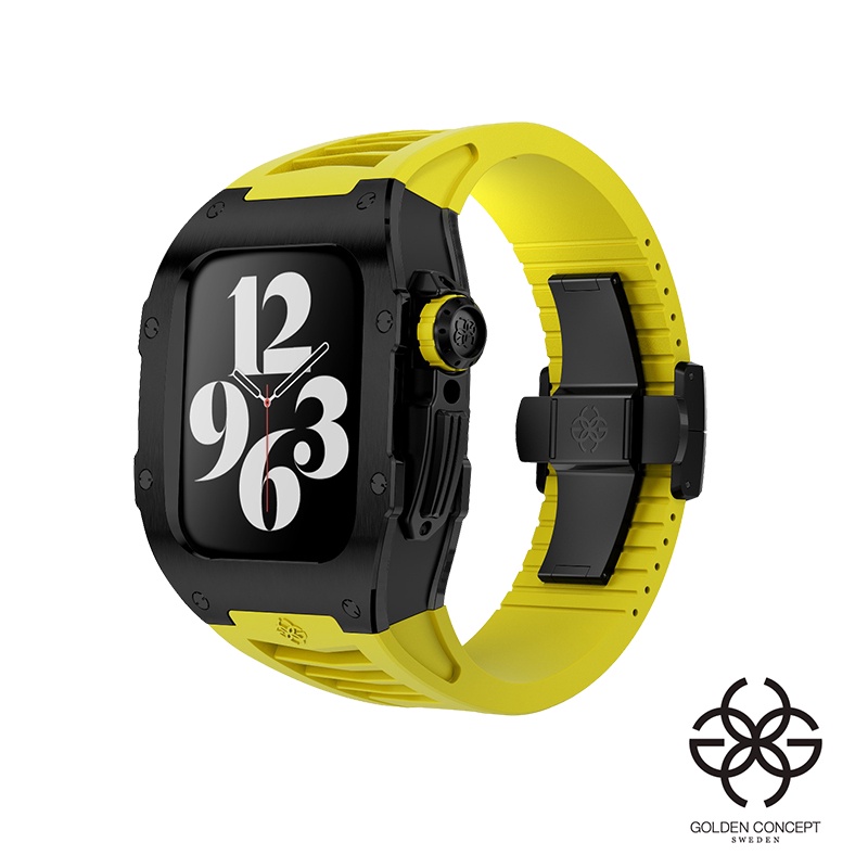Golden Concept 錶殼 APPLE WATCH 45mm 黃色錶帶黑色錶框 RST45-BK-YL台灣限定款