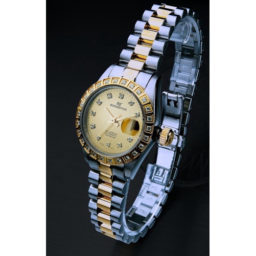 ROSDENTON 勞斯丹頓 女 黃金典藏機械中金腕錶【96233LTH-2G】