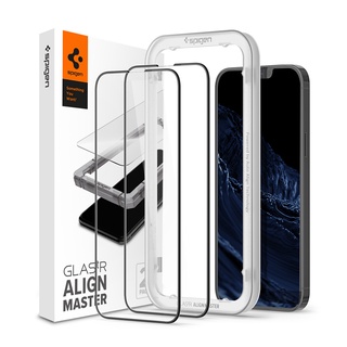 Spigen iPhone 14/13/ mini/Pro/Pro Max Align Master玻璃保護貼(黑x2)