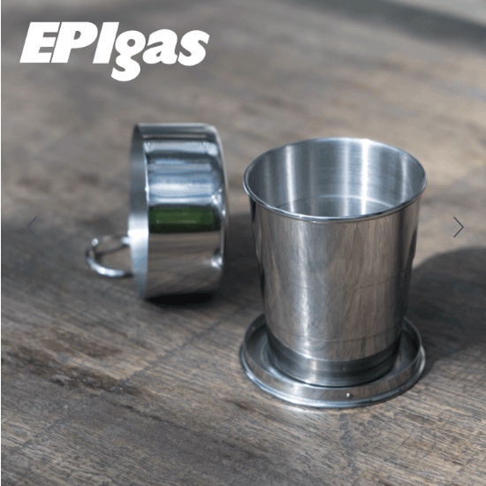 露營必備~EPIgas 不鏽鋼伸縮杯(L) DG-0802
