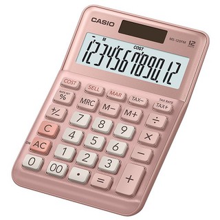 [牛博士卡西歐批發網] CASIO 12位元商用小型計算機-櫻花粉(MS-120FM-PK)