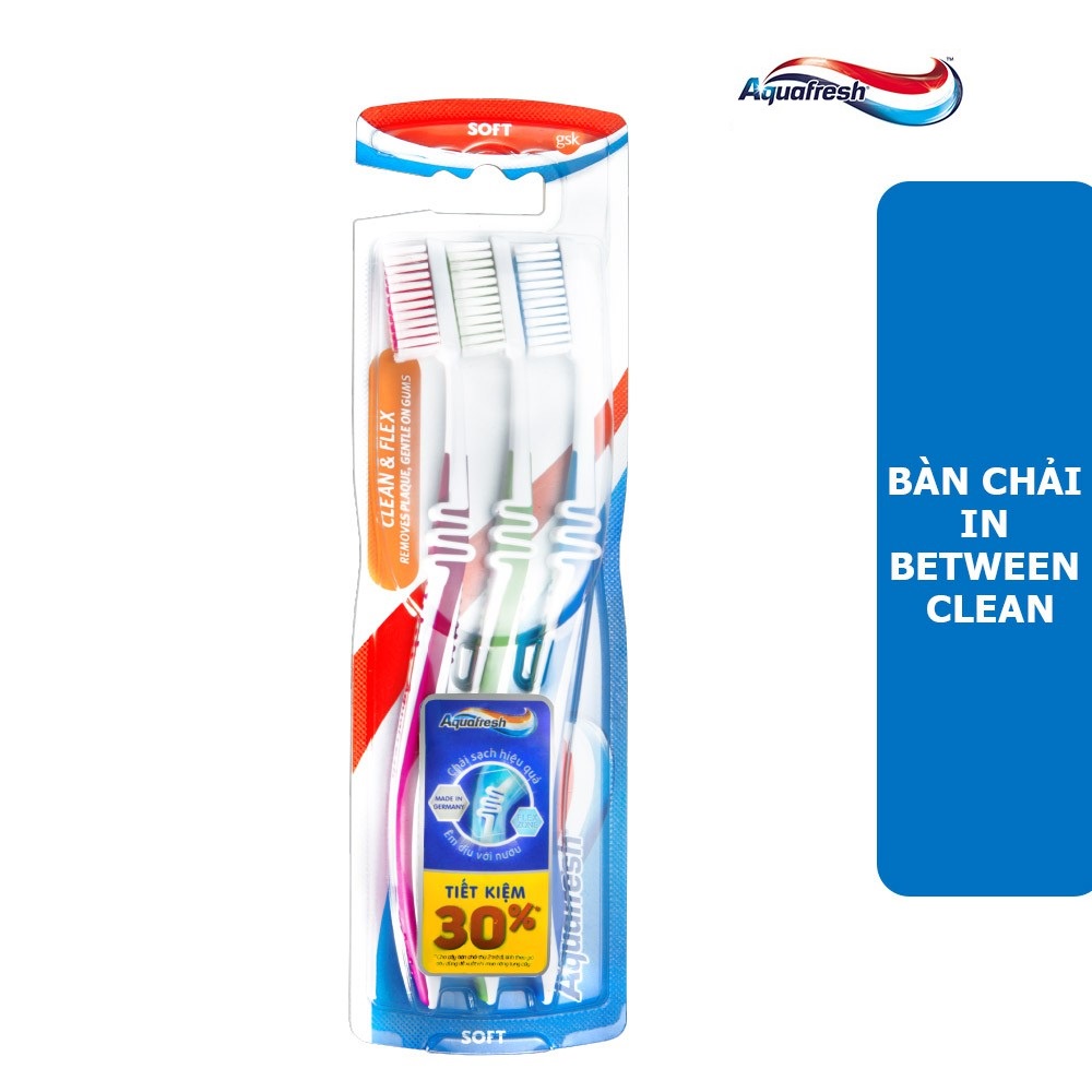 Combo 3 Aquafresh Clean &amp; Flex Soft 牙刷 - 01 支全家牙刷套裝