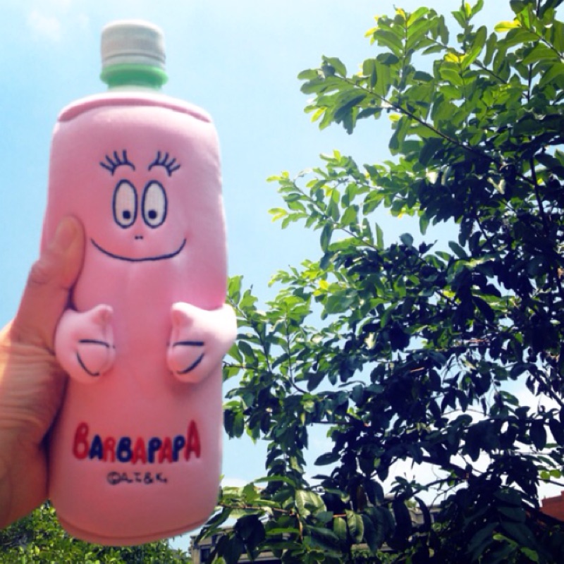 泡泡先生保溫水壺袋19cm🌟寶特瓶適用～Barbapapa粉紅小把手不怕掉好方便