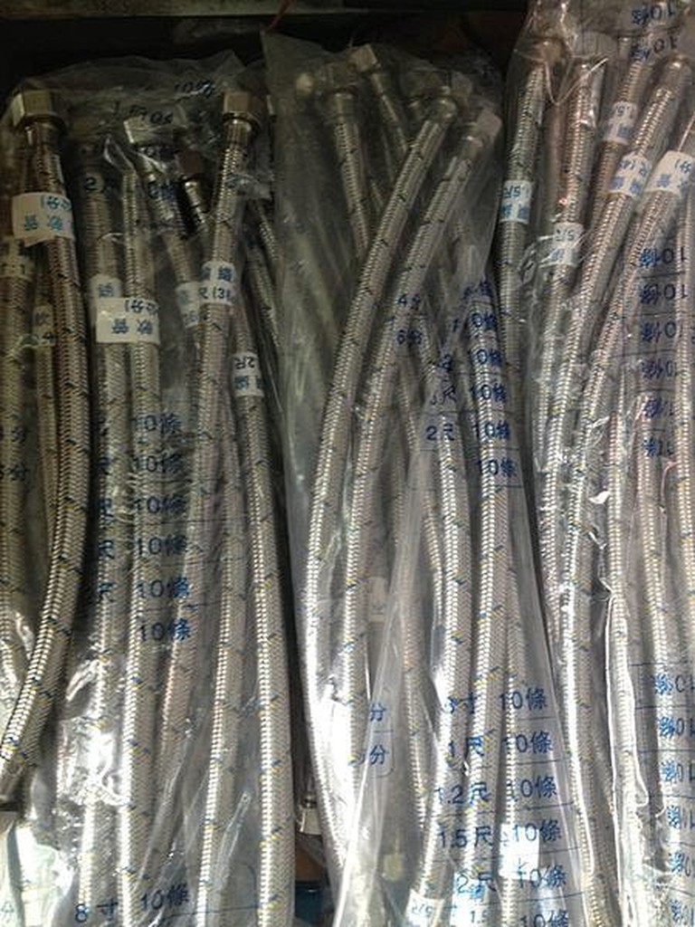 《電料專賣》台灣製造4分 不鏽鋼鋼絲 白鐵 高壓軟管 軟管 4尺  8吋 1尺 1.2尺 1.5尺 2尺 2.5尺 3