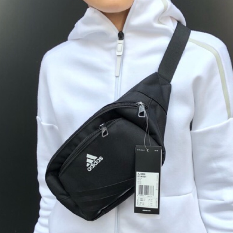女野🎈 adidas EC WAIST BACK BAG 愛迪達 黑色 腰包 AJ4230 賣完不補 把握👍