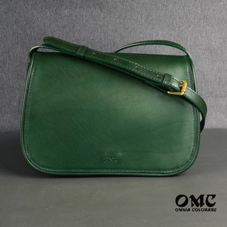 【OMC】義大利植鞣革馬鞍包-大款(綠色)