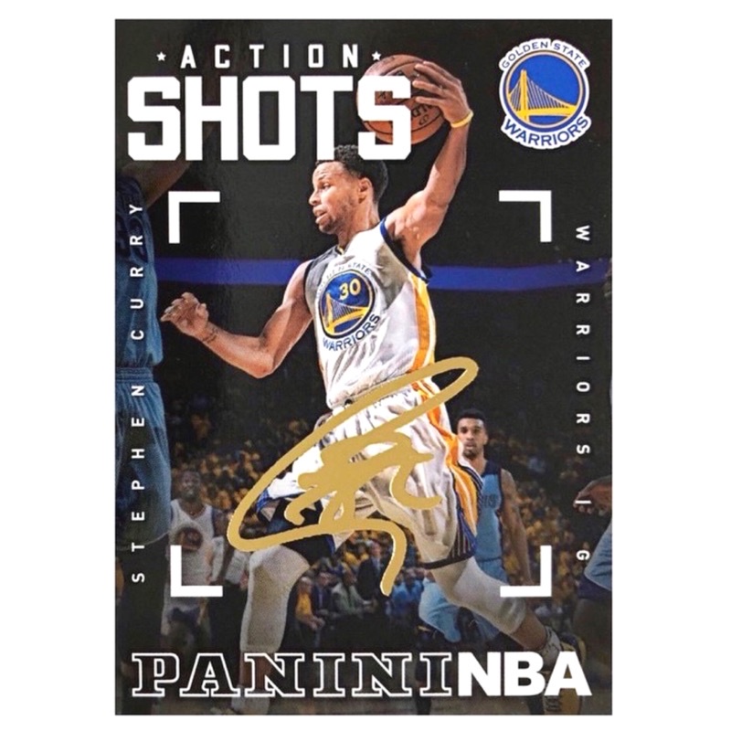 咖喱 Stephen Curry 美炸NBA Action Shots聚光燈系列聚焦金漆印刷簽名卡 NBA 球員卡