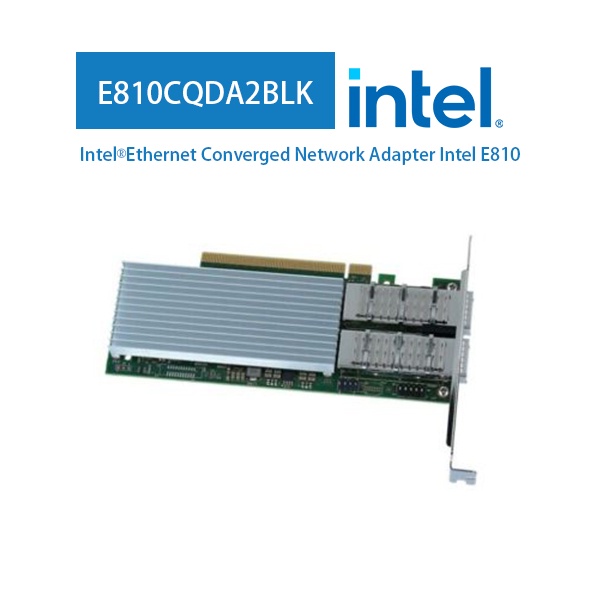 Intel® 英特爾 E810CQDA2BLK 100G 雙埠 PCIe 4.0x16 光纖網卡 伺服器網路卡