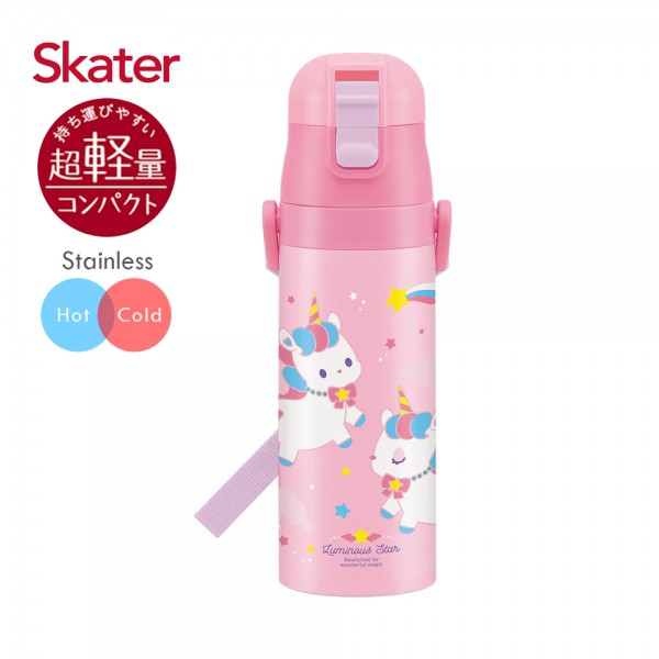 日本 Skater 不鏽鋼直飲保溫水壺-獨角獸 470ml  【樂兒屋】