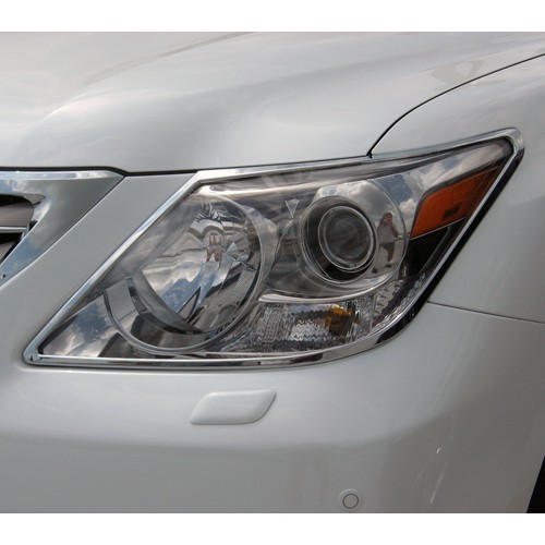 圓夢工廠 Lexus LX570 J200 2008~2012 改裝 鍍鉻銀 車燈框飾貼 前燈框 頭燈框