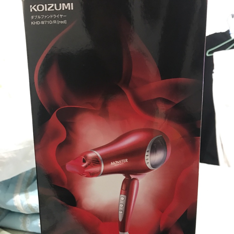 二手 日本購入 女用 小泉成器 KOIZUMI KHD-W710 紅色Monster 吹風機