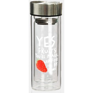 美樂美事 Mirmix 輕享雙層玻璃杯 300ml 耐熱玻璃 SUS304不鏽鋼