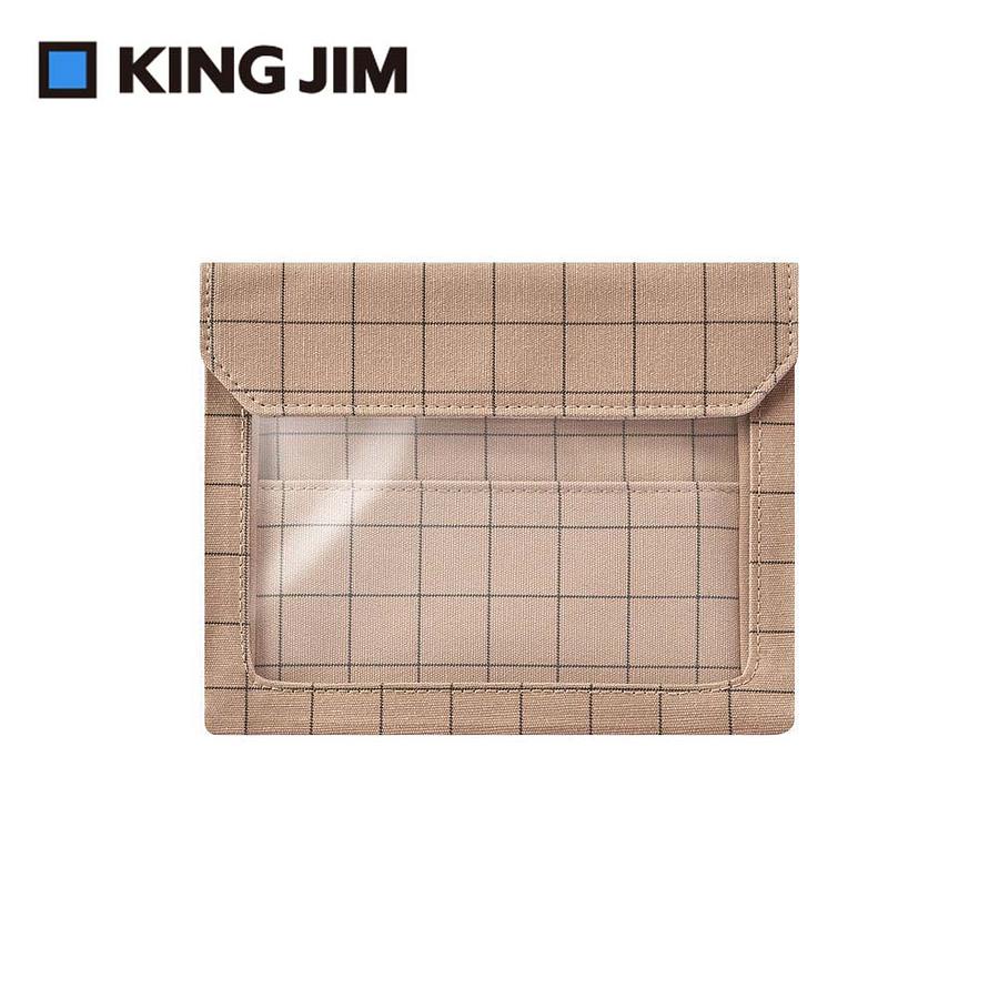KING JIM FLATTY WORKS多用途帆布收納袋/ 格紋限定款/ A6/ 5460-L103 eslite誠品