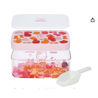 (烘焙廚房)KT7110學廚新品現貨4件套多層儲冰冰格盒正版Hello kitty凱蒂貓矽膠冰塊模具製冰神器儲冰盒