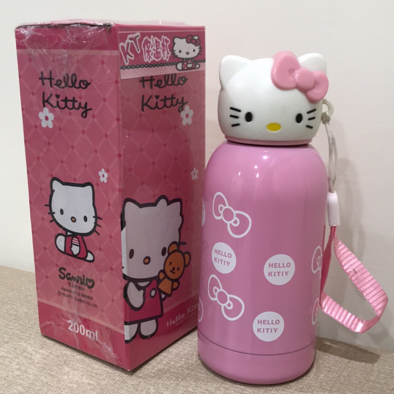 《正版》Hello Kitty 保溫杯 KT 不鏽鋼 可愛公仔頭保溫瓶 保溫水壺 大頭公仔 真空保溫 便攜 小巧