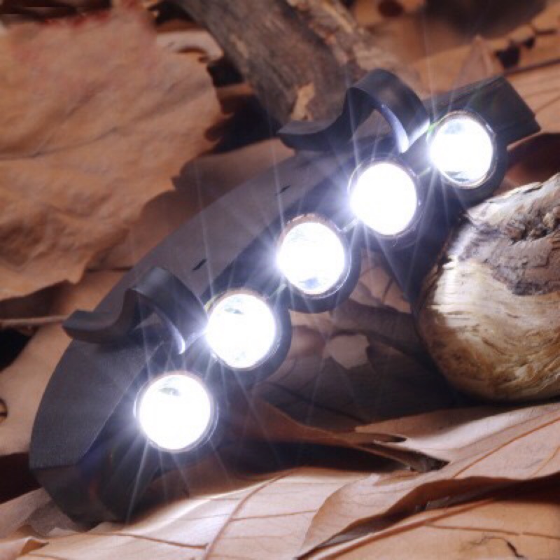 種子貓^_^廠家直銷 5LED 夾帽燈 帽檐燈 帽子燈 頭燈 夜釣燈 含電池
