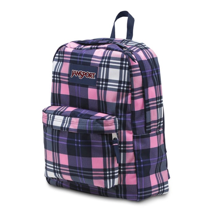 【二手】Jansport Super Break - Pink Pansy Preston Plaid