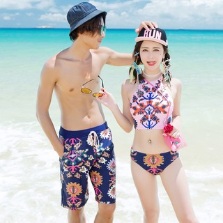 ☀Chi's shop~☀ 現貨 原創不撞衫【民族高領圖騰】比基尼BIKINI三件式搭裙子 有鋼圈可加胸墊