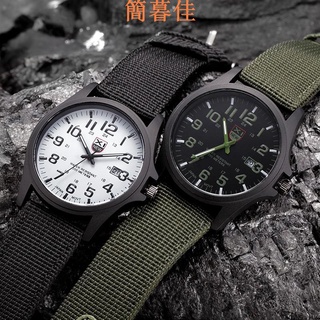 男錶 男手錶 防水手錶 精品手錶XINEW編織袋日曆手錶 (2228)軍用不銹鋼類比石英陸軍運動腕表男士手錶