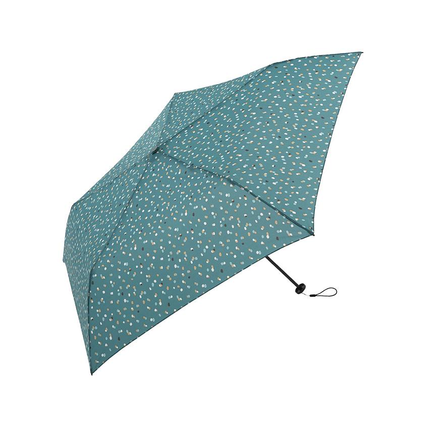 日本 because Umbrella 90g 極輕量折疊傘/ 石頭點點/ 綠 eslite誠品