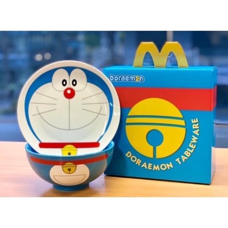 2022年 麥當勞 Doraemon 哆啦A夢 碗盤 經典陶瓷碗盤組