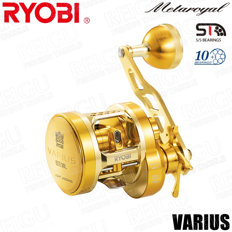 日本RYOBI VARIUS GR30 JIGGING 鼓式捲線器 鐵板慢搖 拖釣 拋投 海釣 小搞搞 金屬機身 魚線輪