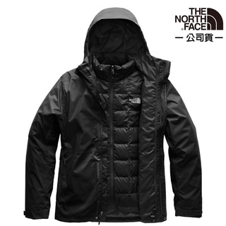 【The North Face】男 款3效能 防水透氣防風耐磨連帽二件式外套(亞洲版).夾克_黑 81RM