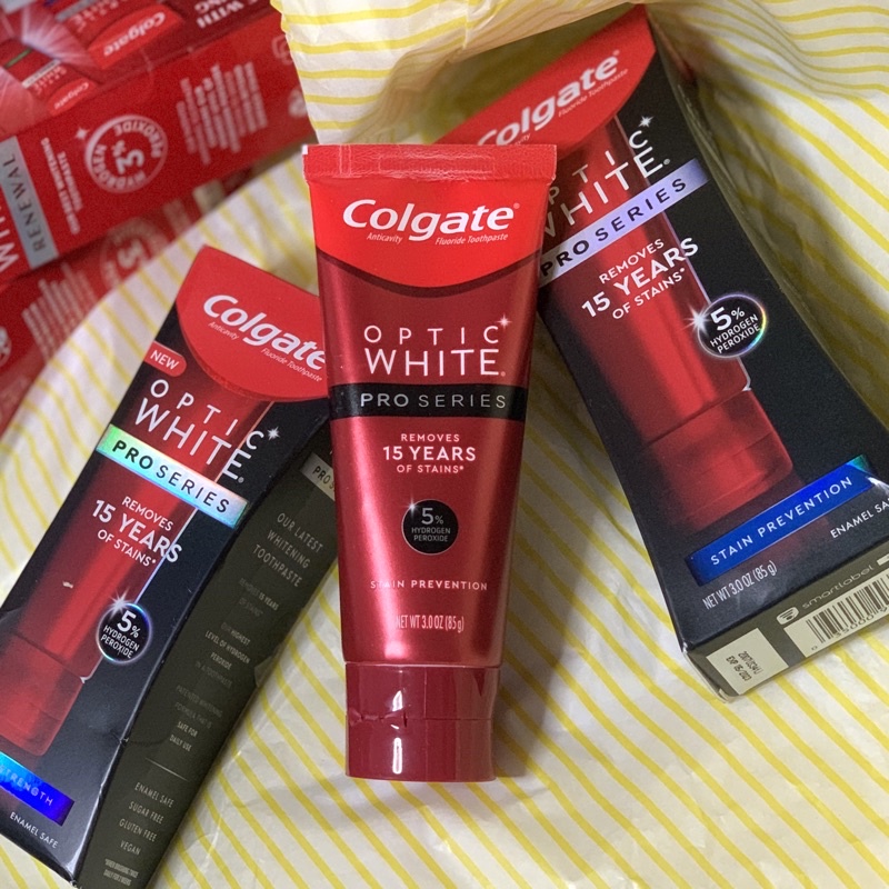 高露潔 新發售 Colgate Optic White Renewal Pro 含5%過氧化氫配方 強效美白牙膏85g