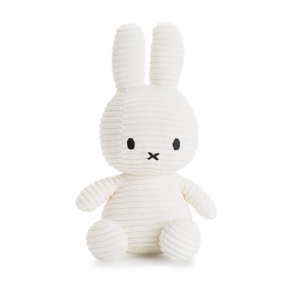 BON TON Miffy Corduroy 米飛兔絨毛玩偶/ 23cm/白  誠品eslite